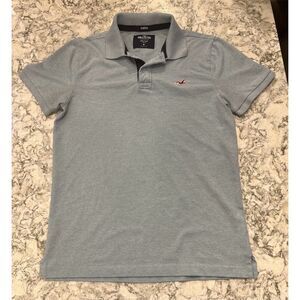 Hollister Men's Slim Fit Heather Gray Polo Shirt Size M